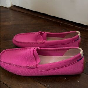 Rothy's Hot Pink Canvas Penny Loafers